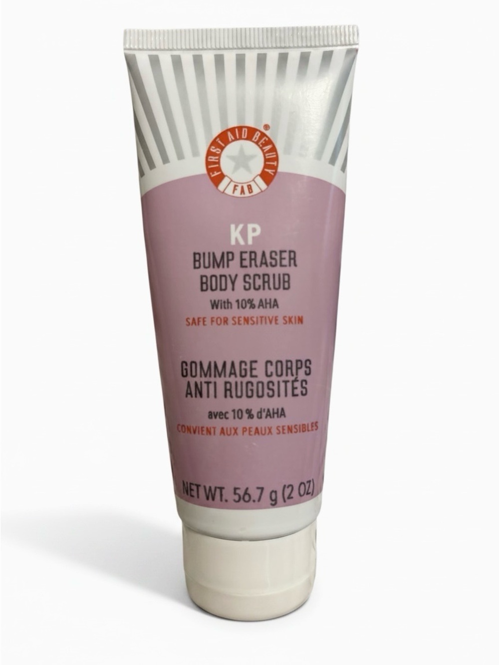 First Aid Beauty KP Bump Eraser Body Scrub 10% AHA 2 oz  Unscented NWT travel sz